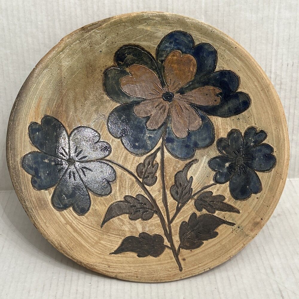Vintage Pottery Decorative Large Plate Signed “Dolores Porras”